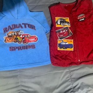 Disney Pixar cars vest and hoodie